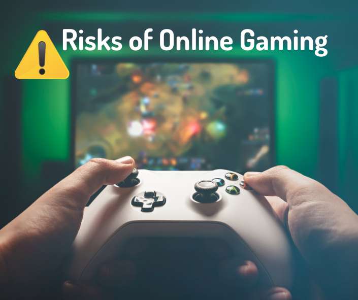 Illustration about online gaming risks for children